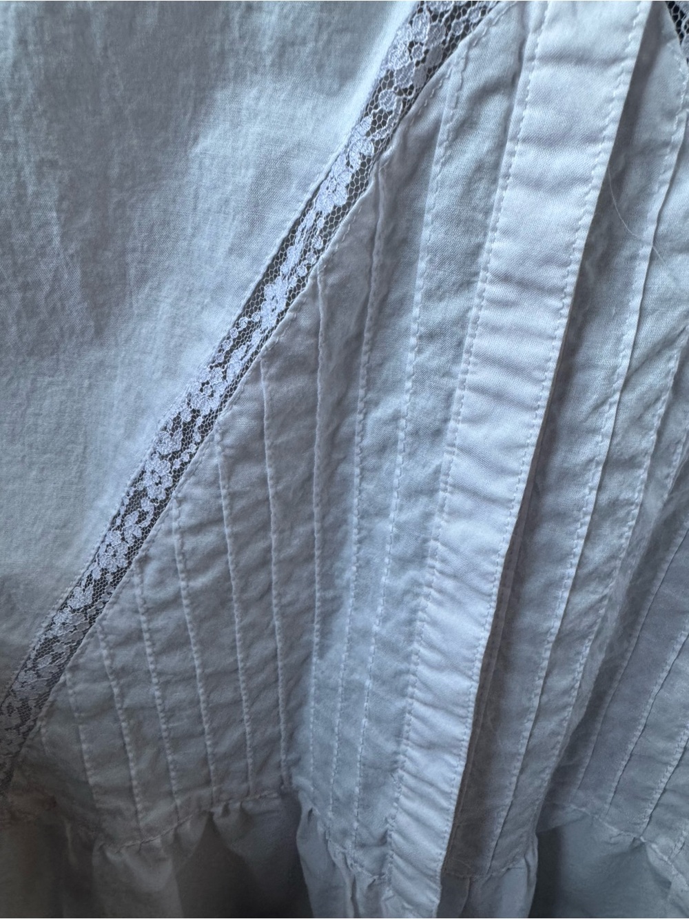 Eileen West Moonlight Sonata 2X Pale Lilac Cotton Lace Ruffle Nightgown - Picture 5 of 16